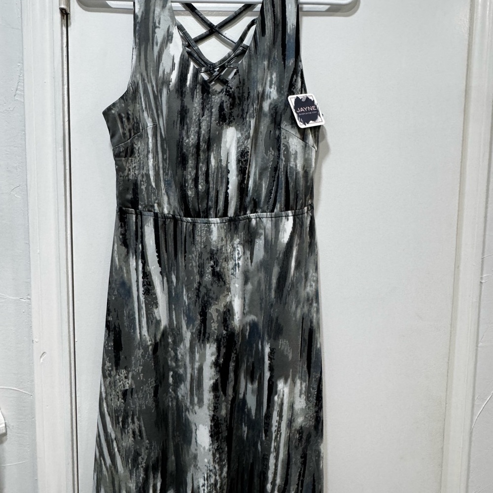 JAVIER Black and Gray Mini Dress